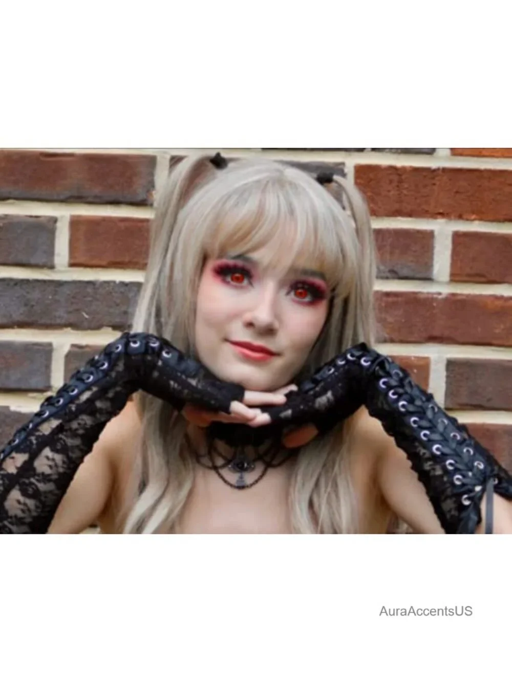 Elbow Length Fingerless Lace Up Arm Warmer Lace Gloves